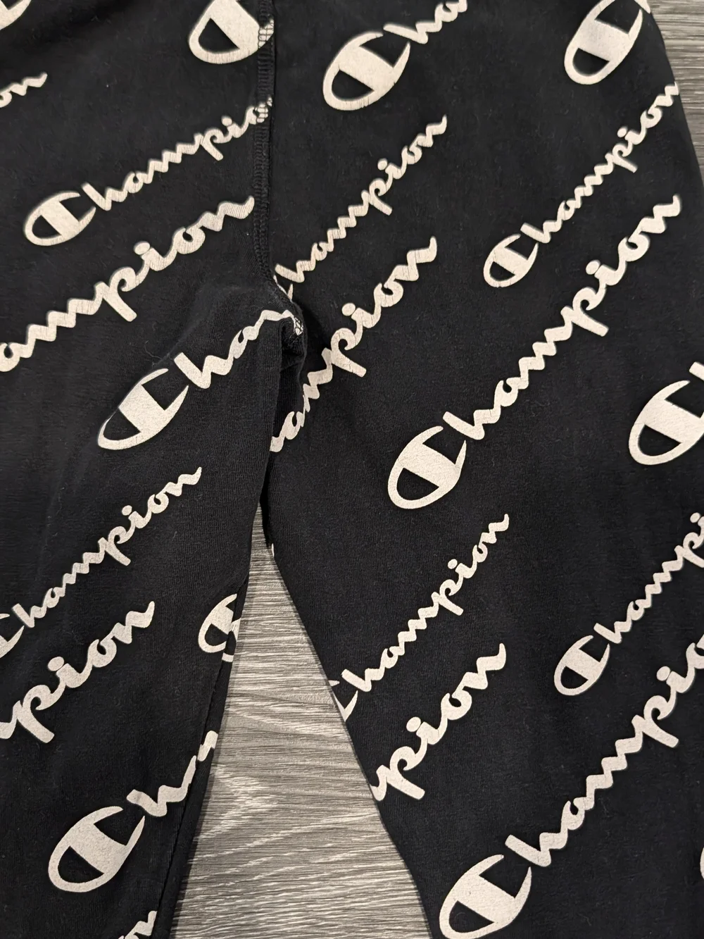 Champion Kids Black Logo Leggings
